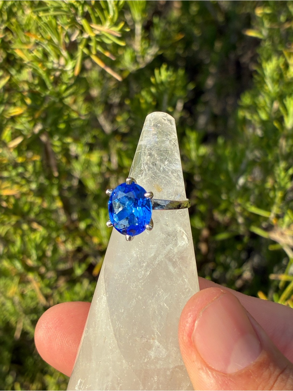Sterling Silver Ring with Tanzanite Stone - Picture 6 of 14